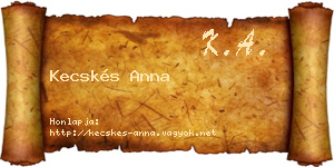 Kecskés Anna névjegykártya